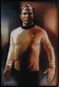 1r0197 STAR TREK CREW 27x40 commercial poster 1991 Drew art of William Shatner as Captain Kirk!