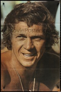 1r0204 STEVE McQUEEN 25x37 English commercial poster 1970 cool super close-up image of actor!
