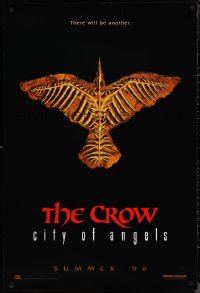 1r1008 CROW: CITY OF ANGELS teaser DS 1sh 1996 Tim Pope directed, cool image of the bones of a crow!