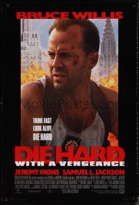 1r1030 DIE HARD WITH A VENGEANCE style B DS 1sh 1995 Bruce Willis, Jeremy Irons, Samuel L. Jackson