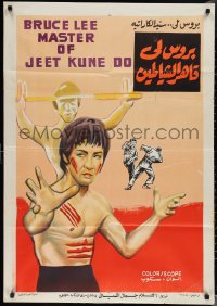 1r0226 BRUCE LEE'S SECRET Egyptian poster 1978 misleading art of Bruce Li in kung fu karate action!