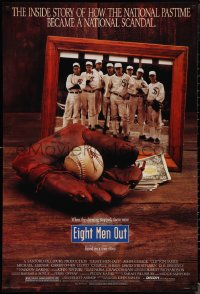 1r1040 EIGHT MEN OUT 1sh 1988 John Sayles, John Cusack, Chicago Black Sox, baseball!