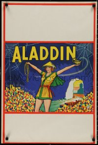 1r0438 ALADDIN stage play English double crown 1930s art of female lead w/lamp & genie!