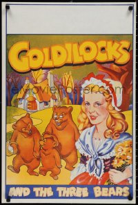 1r0439 GOLDILOCKS & THE THREE BEARS stage play English double crown 1930s art of lead & bears!