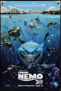 1r1056 FINDING NEMO advance DS 1sh R2012 Disney & Pixar animated fish movie, cool image of cast!