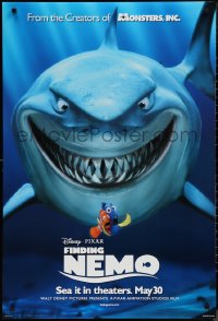 1r1057 FINDING NEMO advance DS 1sh 2003 best Disney & Pixar animated fish movie, huge image of Bruce!