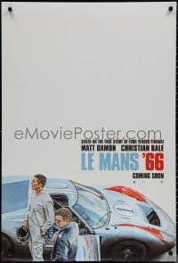 1r1063 FORD V FERRARI int'l teaser DS style A 1sh 2019 Bale, Damon, the American dream, Le Mans '66!