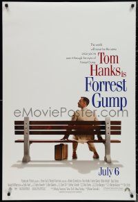 1r1066 FORREST GUMP int'l advance DS 1sh 1994 Tom Hanks sits on bench, Robert Zemeckis classic!