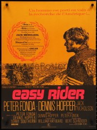 1r0744 EASY RIDER French 23x31 R1980s Peter Fonda, motorcycle biker classic directed by Hopper!