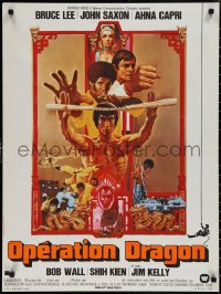 1r0745 ENTER THE DRAGON French 24x32 1974 Bruce Lee kung fu classic, the movie that made him a legend!