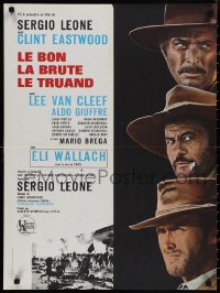 1r0754 GOOD, THE BAD & THE UGLY French 23x31 R1970s Clint Eastwood, Lee Van Cleef, Sergio Leone!