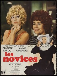 1r0769 NOVICES French 23x30 1975 sexy Brigitte Bardot & Annie Girardot by Rau and Boumendil!