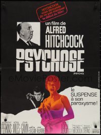 1r0781 PSYCHO French 23x31 R1969 sexy Janet Leigh, Anthony Perkins, Alfred Hitchcock classic!