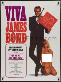 1r0807 YOU ONLY LIVE TWICE French 24x32 R1970 art of Sean Connery as James Bond & sexy girl!