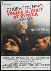 1r0816 DEER HUNTER French 15x21 1979 Michael Cimino, De Niro, Walken and Savage in submerged cage!