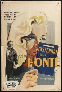 1r0826 PASSPORT TO SHAME French 16x24 1959 completely different art of sexy Diana Dors by Thos!