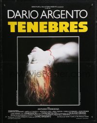 1r0837 TENEBRE French 17x21 1983 Dario Argento giallo, creepy image of bloody dead girl's head!