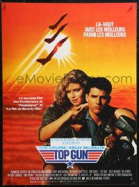 1r0839 TOP GUN French 15x21 1986 great image of Tom Cruise & Kelly McGillis, Navy fighter jets!