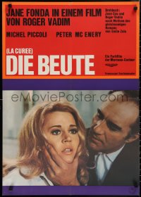 1r0326 GAME IS OVER German 1967 Roger Vadim's La Curee, image of Jane Fonda & Michel Piccoli!