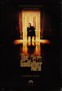 1r1083 GODFATHER PART III heavy stock teaser 1sh 1990 Al Pacino, Francis Ford Coppola!