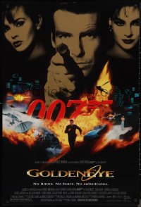 1r1086 GOLDENEYE DS 1sh 1995 cast image of Pierce Brosnan as Bond, Isabella Scorupco, Famke Janssen!