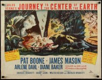 1r0866 JOURNEY TO THE CENTER OF THE EARTH 1/2sh 1959 Jules Verne, great sci-fi monster artwork!