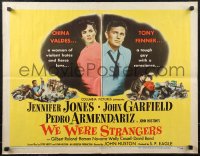 1r0876 WE WERE STRANGERS 1/2sh 1949 art of Jennifer Jones & John Garfield, directed by John Huston