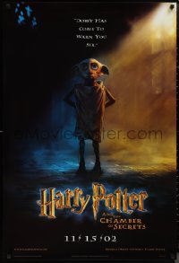 1r1104 HARRY POTTER & THE CHAMBER OF SECRETS teaser DS 1sh 2002 Dobby has come to warn you!