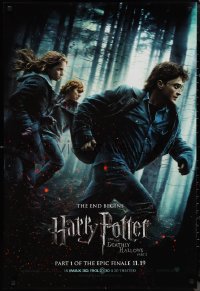 1r1105 HARRY POTTER & THE DEATHLY HALLOWS PART 1 teaser DS 1sh 2010 Radcliffe, Grint & Watson!