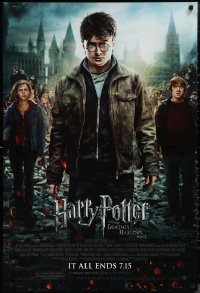 1r1107 HARRY POTTER & THE DEATHLY HALLOWS PART 2 advance DS 1sh 2011 Radcliffe, Grint & Watson!
