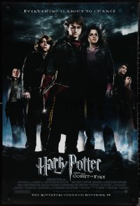 1r1109 HARRY POTTER & THE GOBLET OF FIRE advance DS 1sh 2005 Daniel Radcliffe, Emma Watson, Grint!