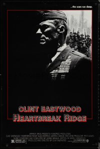 1r1115 HEARTBREAK RIDGE 1sh 1986 Clint Eastwood all decked out in uniform & medals!