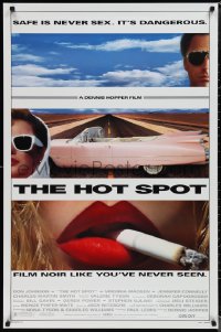 1r1130 HOT SPOT DS 1sh 1990 cool close up smoking & Cadillac image, directed by Dennis Hopper!