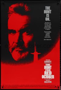 1r1137 HUNT FOR RED OCTOBER int'l DS 1sh 1990 Russian submarine captain Sean Connery, the hunt is on!