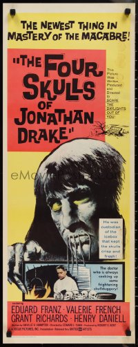 1r0892 FOUR SKULLS OF JONATHAN DRAKE insert 1959 creepy custodian who kept them crisp & fresh!