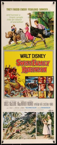 1r0916 SWISS FAMILY ROBINSON insert R1975 John Mills, Walt Disney family fantasy classic!