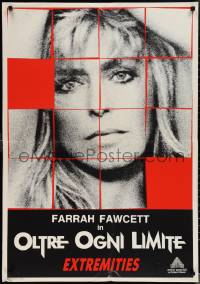 1r0611 EXTREMITIES Italian 1sh 1986 'perfect victim' Farrah Fawcett gets revenge on James Russo!