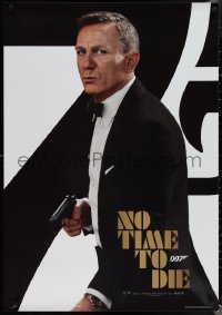 1r0617 NO TIME TO DIE teaser Italian 1sh 2021 Daniel Craig as James Bond 007 w/ gun!