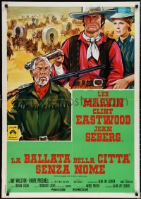 1r0619 PAINT YOUR WAGON Italian 1sh 1970 Clint Eastwood, Lee Marvin, Jean Seberg, different!