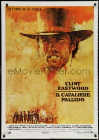 1r0620 PALE RIDER Italian 1sh 1985 great artwork of cowboy Clint Eastwood by C. Michael Dudash!