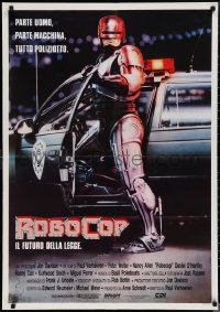 1r0623 ROBOCOP Italian 1sh 1988 Paul Verhoeven, full-length cyborg policeman Peter Weller by Mike Bryan!