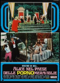 1r0648 ALICE IN WONDERLAND Italian 27x37 pbusta 1978 Playboy cover girl Kristine De Bell!