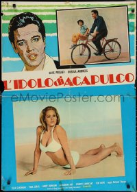 1r0653 FUN IN ACAPULCO Italian 27x38 pbusta R1960s Elvis Presley in Mexico with sexy Ursula Andress!