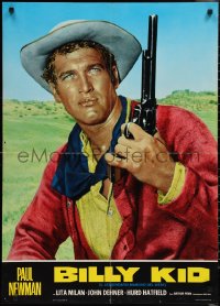 1r0657 LEFT HANDED GUN Italian 26x37 pbusta R1970 different close-up Newman as Billy the Kid!