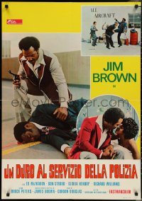 1r0663 SLAUGHTER'S BIG RIPOFF Italian 26x38 pbusta 1974 the mob put the finger on BAD Jim Brown!