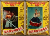 1r0701 CAROUSEL set of 4 Italian 20x28 pbustas 1956 pretty Shirley Jones, Gordon MacRae & Ruick!
