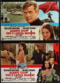 1r0673 LIVE & LET DIE set of 10 Italian 18x26 pbustas 1973 Roger Moore as Bond, sexy Jane Seymour!