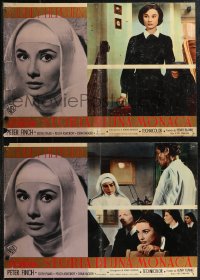 1r0712 NUN'S STORY set of 3 Italian 19x27 pbustas 1959 missionary Audrey Hepburn was not like the others!