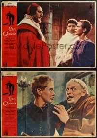 1r0686 SAINT JOAN set of 8 Italian 19x28 pbustas 1957 Jean Seberg as Joan of Arc, Widmark, Preminger!
