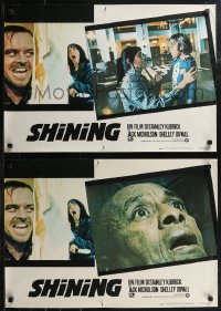 1r0714 SHINING set of 2 Italian 18x26 pbustas 1980 King & Stanley Kubrick, Nicholson, different!